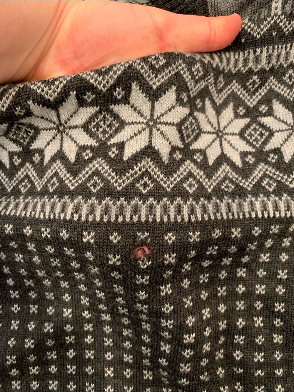 DALE OF NORWAY Men's Merino Wool Sweater Size S Gray Snowflake Skiing *Flawed - Picture 11 of 12